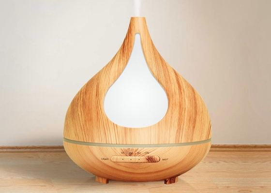 پخش کننده عطر اسانس روغنی معطر التراسونیک برقی قابل حمل 200 میلی لیتری مینی رومیزی USB Wood Grain